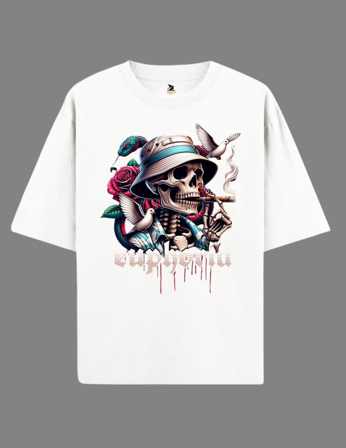 SUMMER VIBES T-Shirt Printed Oversize Unisex WHITE