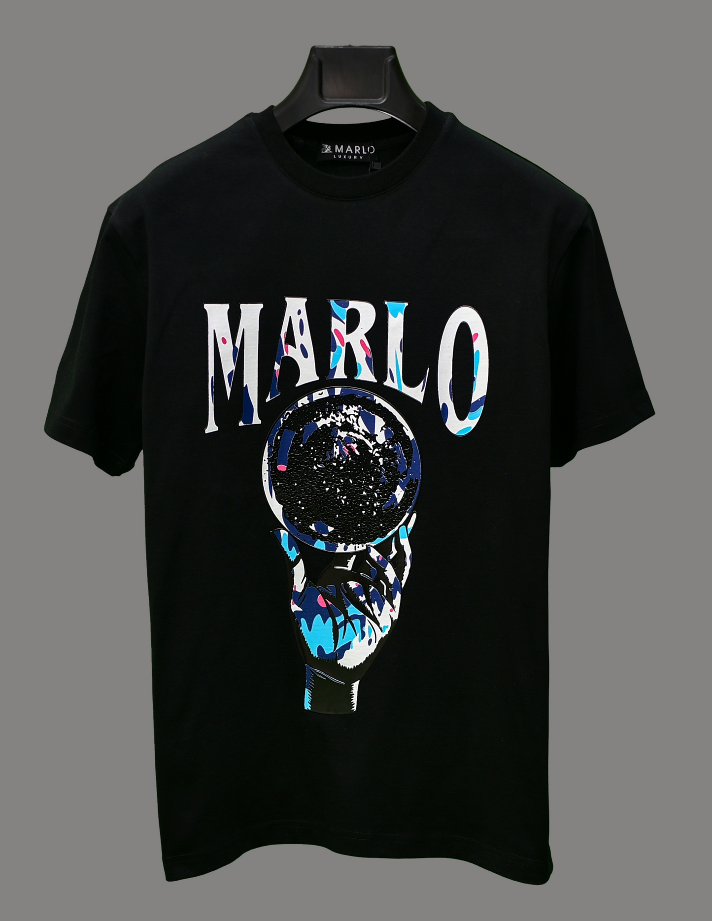 MARLO T-shirt Crystal Ball - BLACK