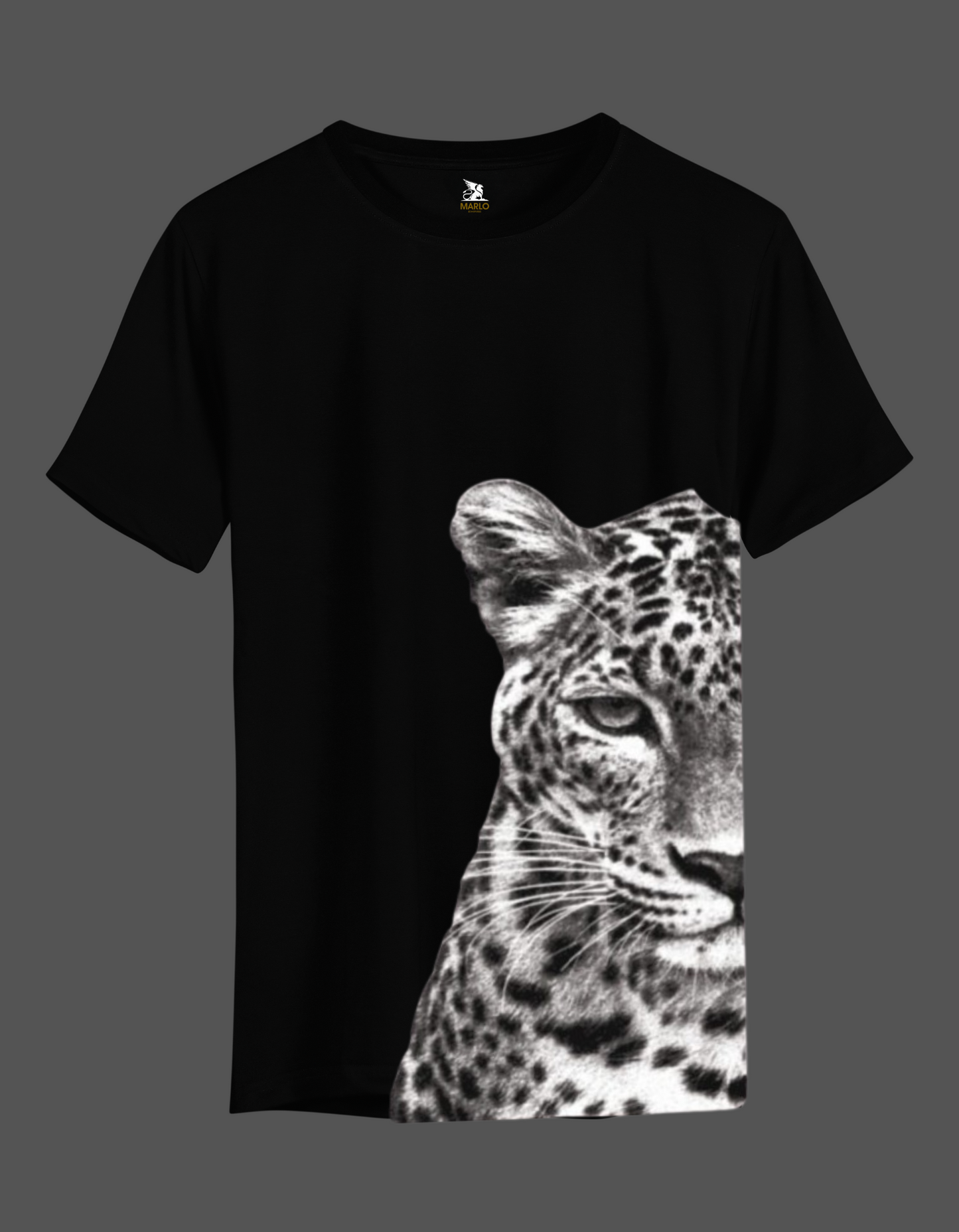 Cheetah Close Up Tee - BLACK