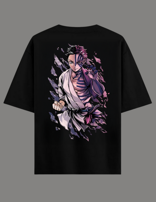 AKAZA Anime Oversized T-Shirt BLACK