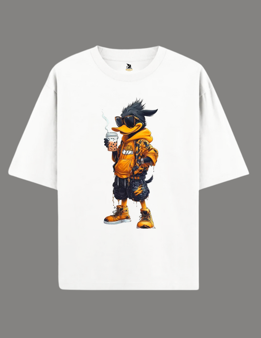 COOL DUCK T-Shirt Printed Oversize Unisex WHITE