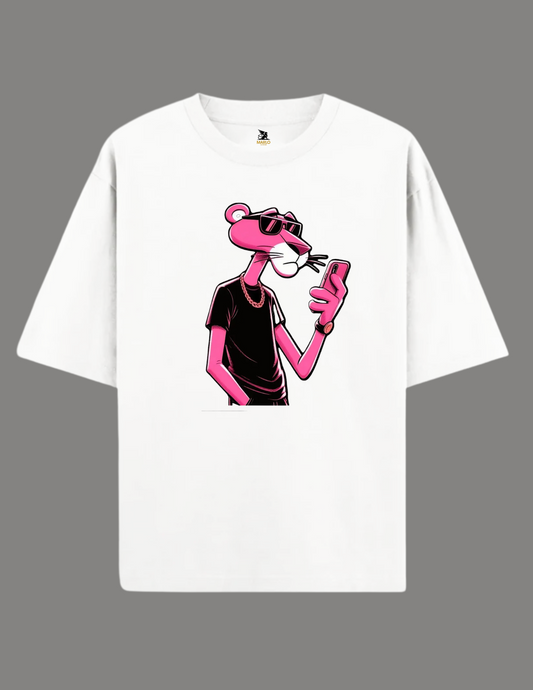 MAGORS Panther T-Shirt Printed Oversize Unisex WHITE