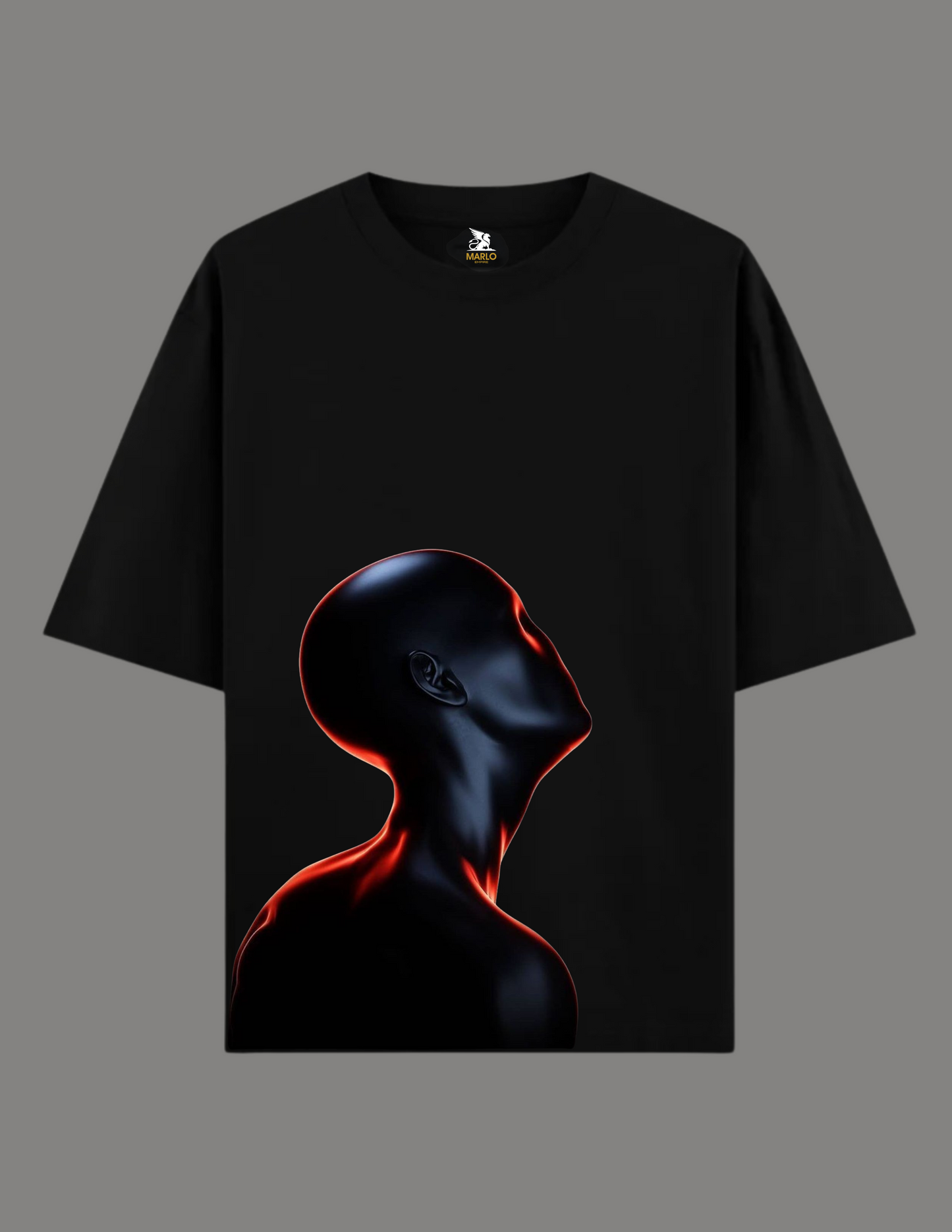 REMERA T-Shirt Printed Oversize Unisex BLACK