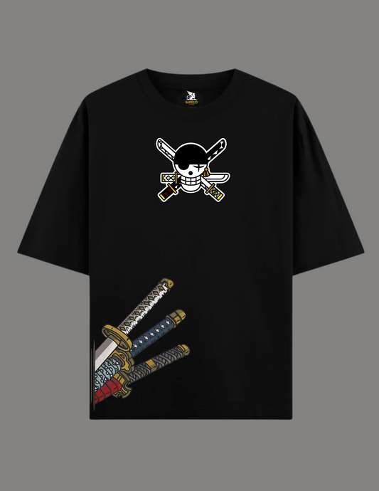 Roronoa Zoro Anime Oversized T-Shirt BLACK