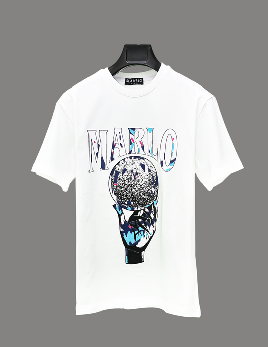 MARLO T-shirt Crystal Ball - WHITE
