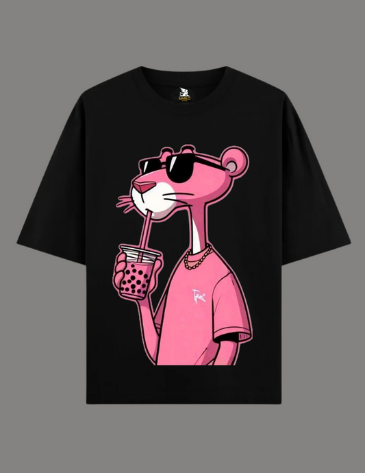 Pink Panther T-Shirt Printed Oversize Unisex BLACK