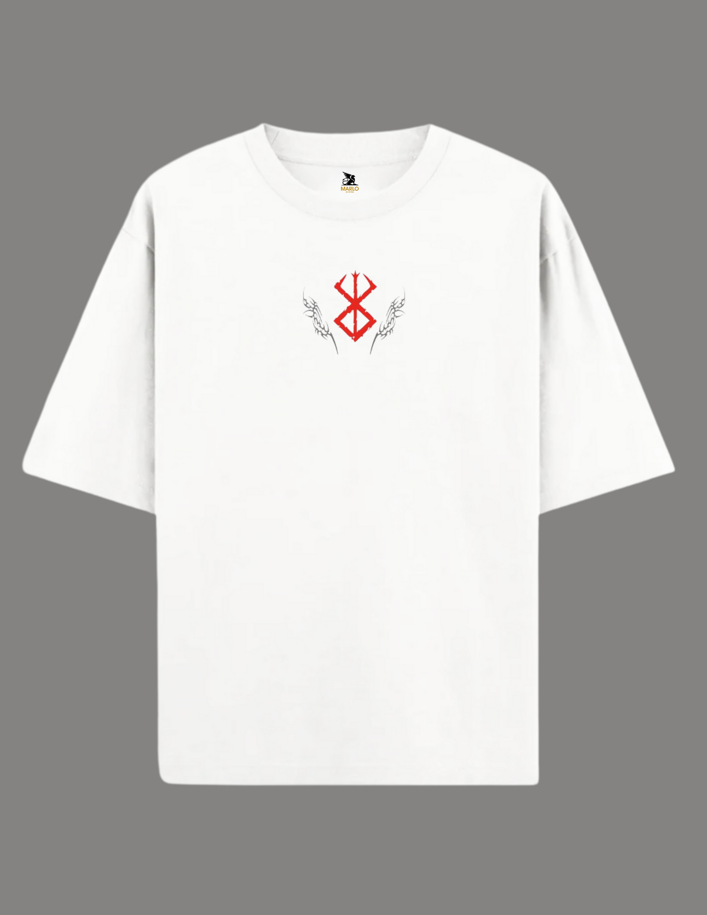 BRSBREK M  Anime Oversized T-Shirt WHITE