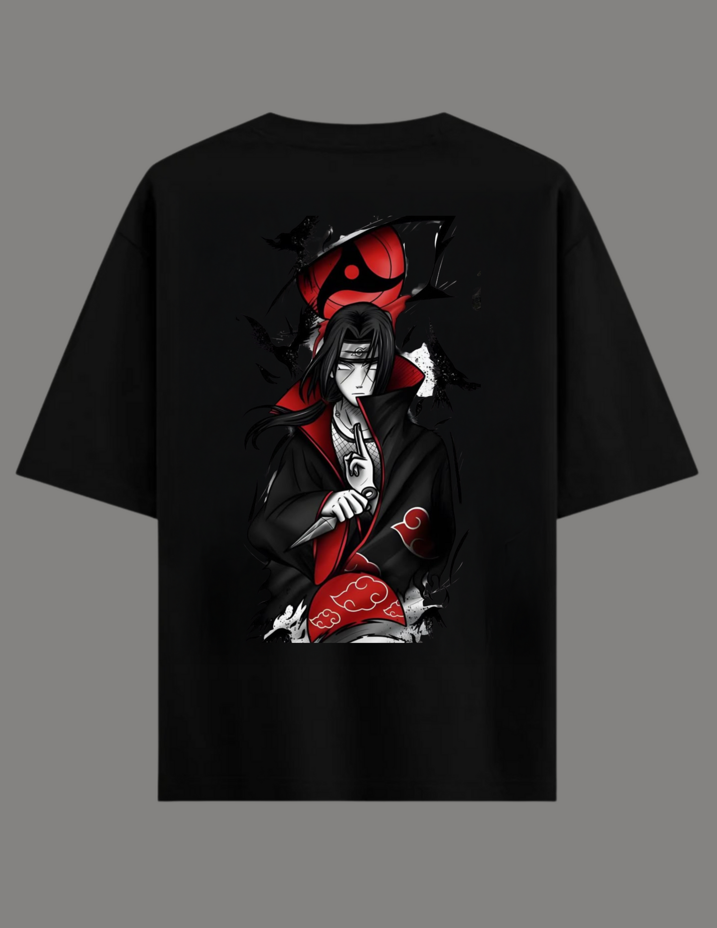 ITACHI Anime Oversized T-Shirt BLACK