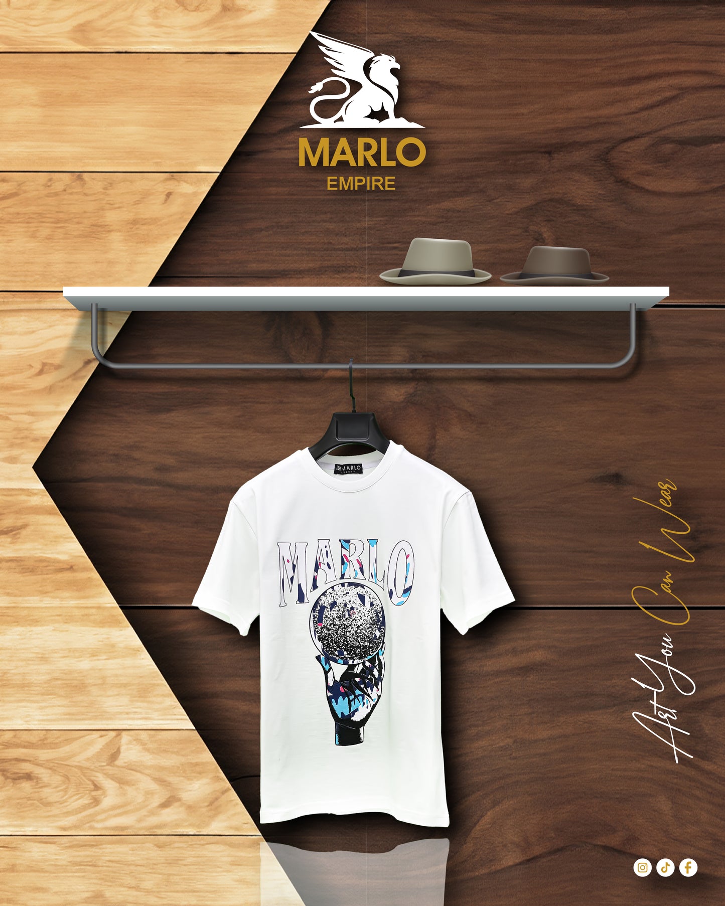 MARLO T-shirt Crystal Ball - WHITE